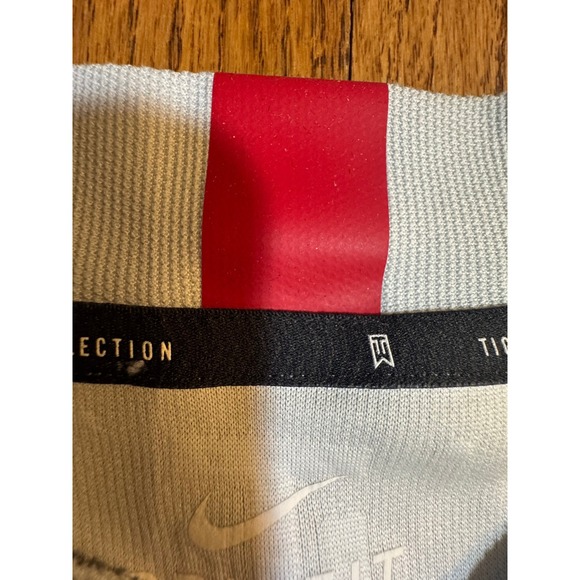 Nike Tiger Woods Collection Dri-FIT Golf Shirt Mens XXL Light Blue Perforated - Picture 3 of 12